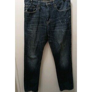 American Eagle Jeans Mens 34x34 Blue Relaxed Straight Dark Wash Denim Preppy